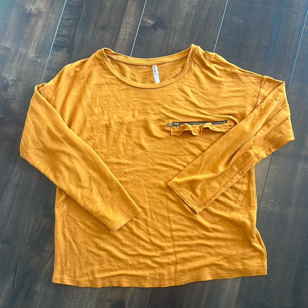 Mustard Tee with Pocket